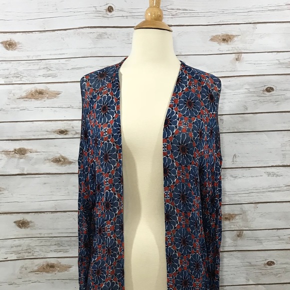 H&M Geometric Starburst Open Front Long Cardigan . - Picture 5 of 8